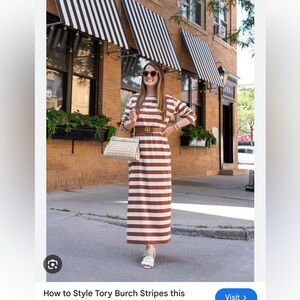 Tory Burch Jersey Striped Dress, Size S, NWT, price firm;